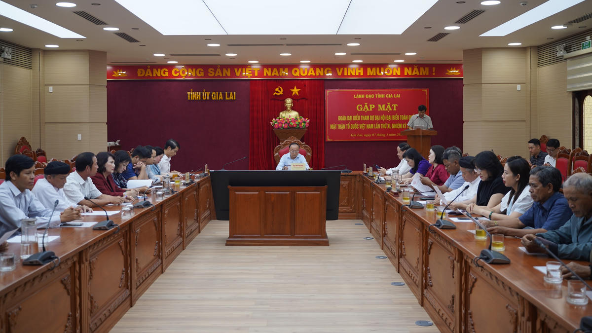 Quang cảnh buổi gặp mặt. Ảnh: Đình Sang.