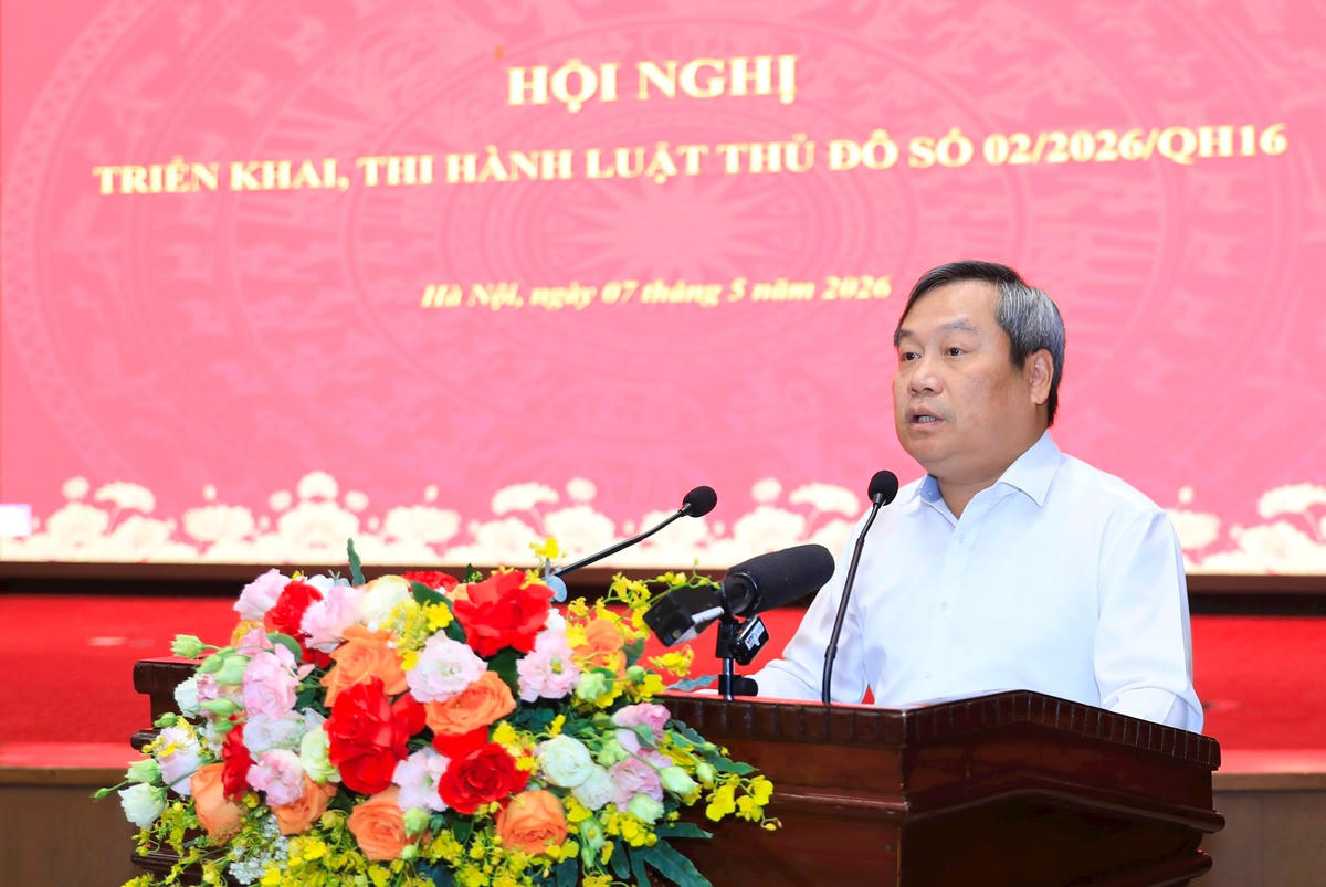 Chủ tịch UBND TP Hà Nội Vũ Đại Thắng quán triệt, triển khai nội dung chính của Chỉ thị của Ban Thường vụ Thành ủy và Kế hoạch của UBND thành phố về tổ chức thi hành Luật Thủ đô năm 2026. 