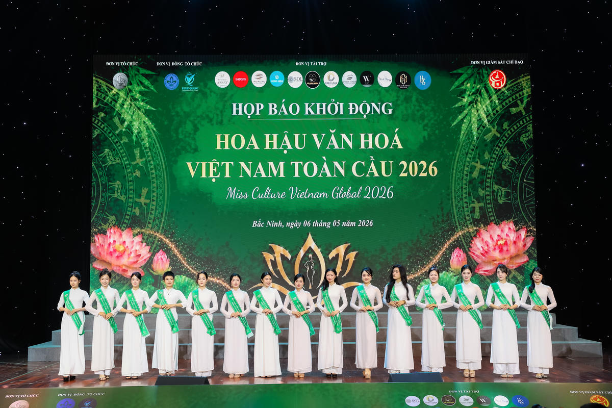 Các thí sinh tham dự Cuộc thi “Hoa hậu Văn hóa Việt Nam toàn cầu 2026”.