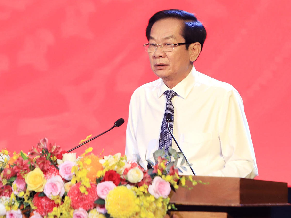 Ông Đỗ Thanh Bình, Bộ trưởng Bộ Nội vụ phát biểu tại hội nghị.