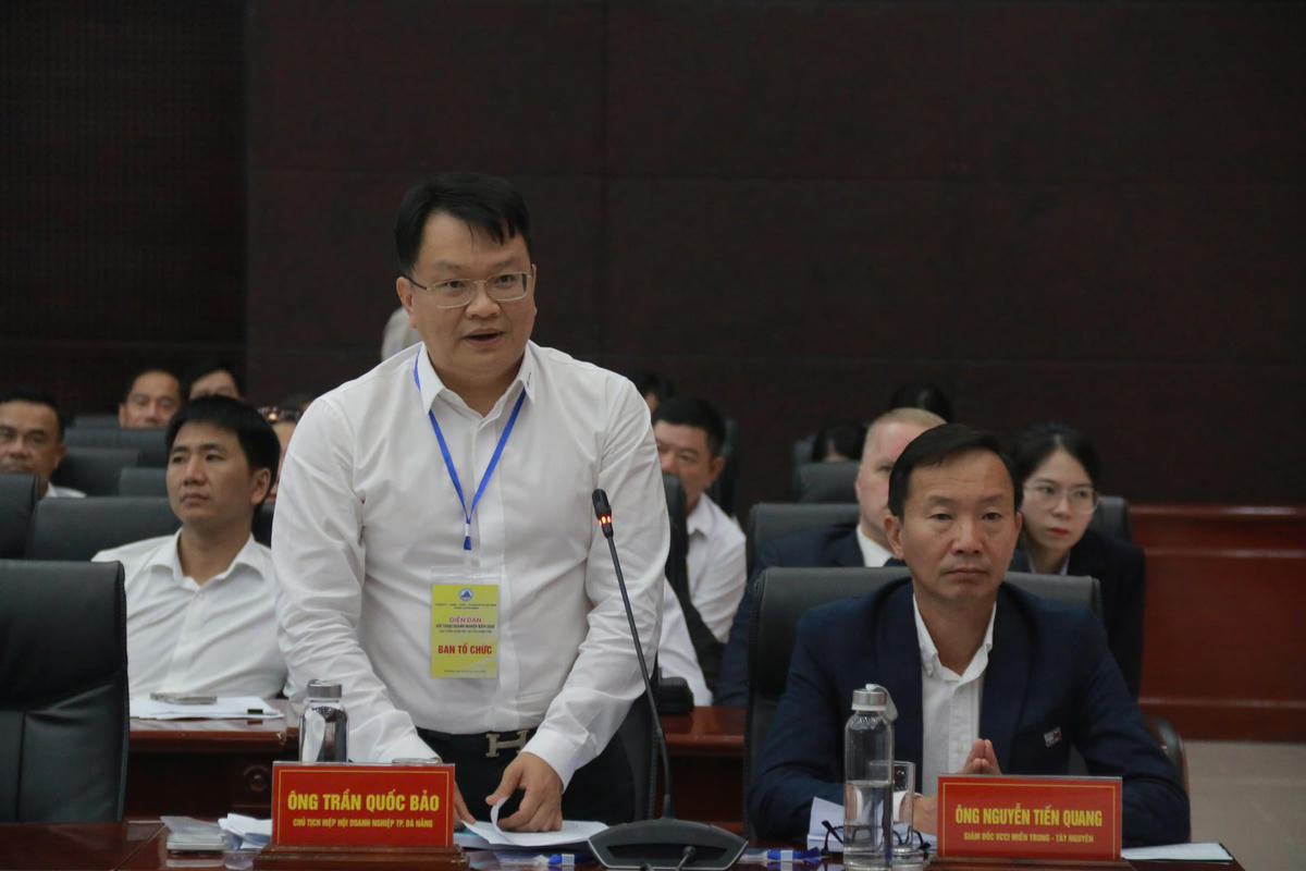 Ông Trần Quốc Bảo, Chủ tịch Hiệp hội Doanh nghiệp TP Đà Nẵng. Ảnh: Nguyễn Tú.