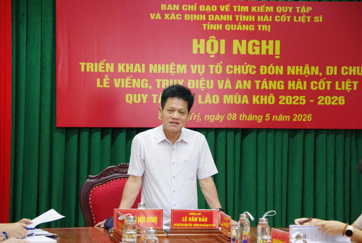 Ông Lê Văn Bảo kết luận hội nghị. Ảnh: QSQT.