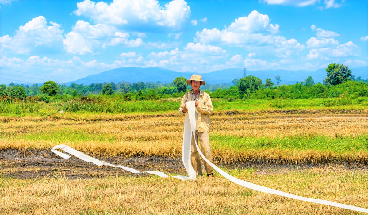 Người nông dân xã Phú Ninh dẫn nước vào ruộng để tưới hoa màu. Ảnh: Chí Đại.