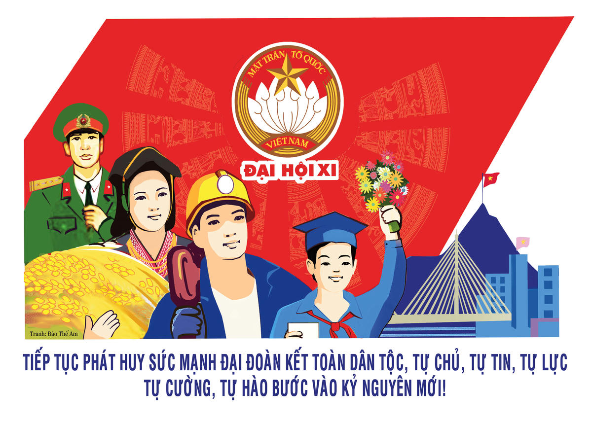 Pano, áp phích chào mừng Đại hội.