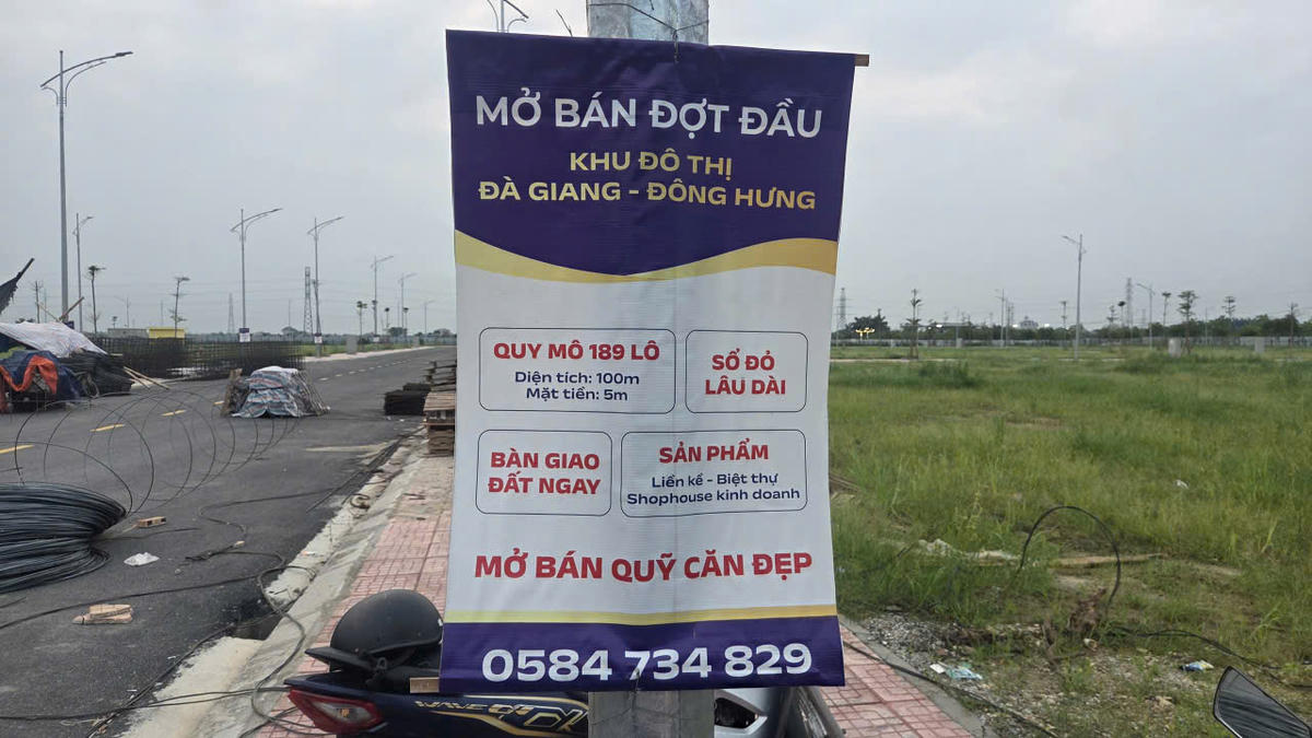 Quỹ đất thương mại tại dự án&nbsp;khu nhà ở thương mại Đà Giang đã và đang được chủ đầu tư mở bán. Ảnh: PV