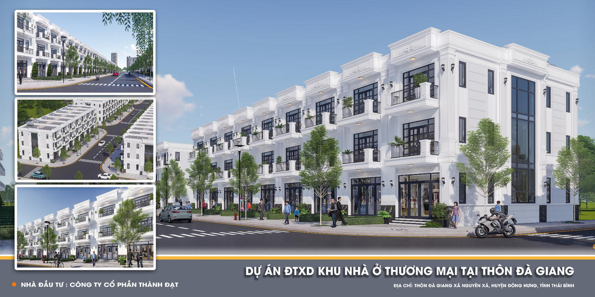 Phối cảnh dự án Khu nhà ở thương mại tại thôn Đà Giang, xã Đông Hưng, tỉnh Hưng Yên (xã Nguyên Xá, huyện Đông Hưng, tỉnh Thái Bình trước đây). Ảnh: PV