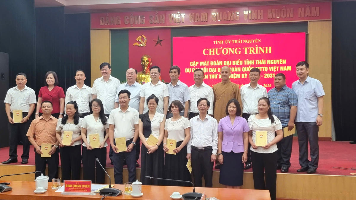 Đoàn đại biểu tỉnh Thái Nguyên dự Đại hội Đại biểu toàn quốc MTTQ Việt Nam lần thứ XI.