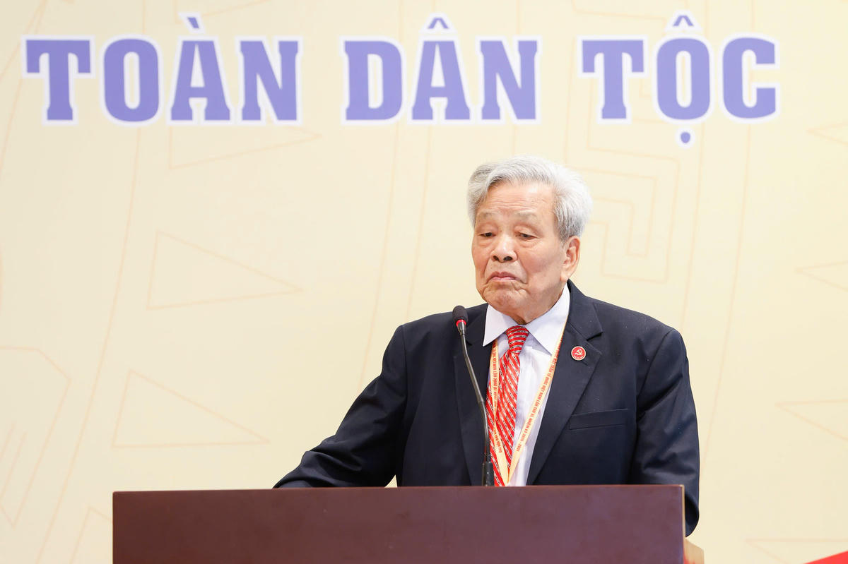 Ông Nguyễn Túc, Ủy viên Đoàn Chủ tịch Ủy ban Trung ương MTTQ Việt Nam khóa X phát biểu. Ảnh: Quang Vinh