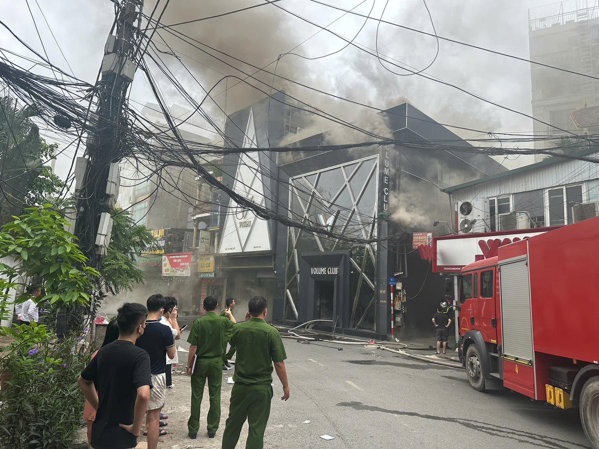 Hiện trường đám cháy.