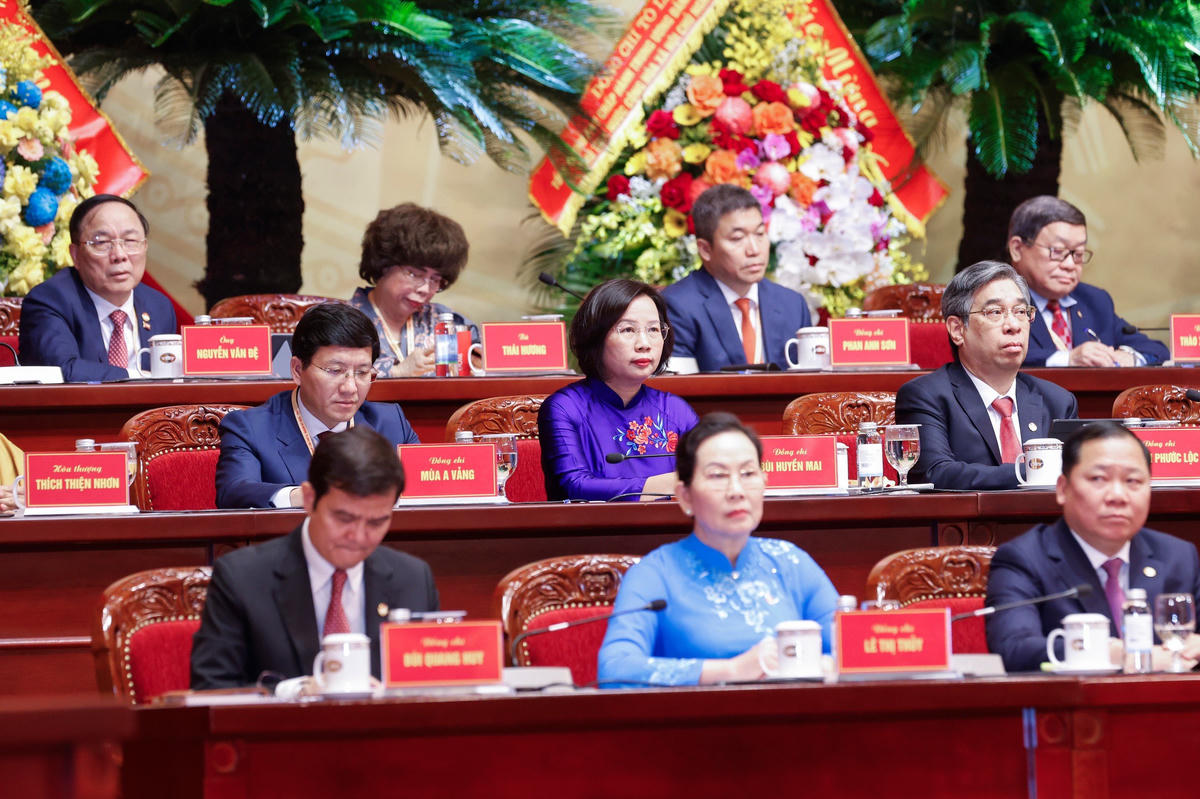 Đoàn Chủ tịch Đại hội. 	Ảnh: Quang Vinh.