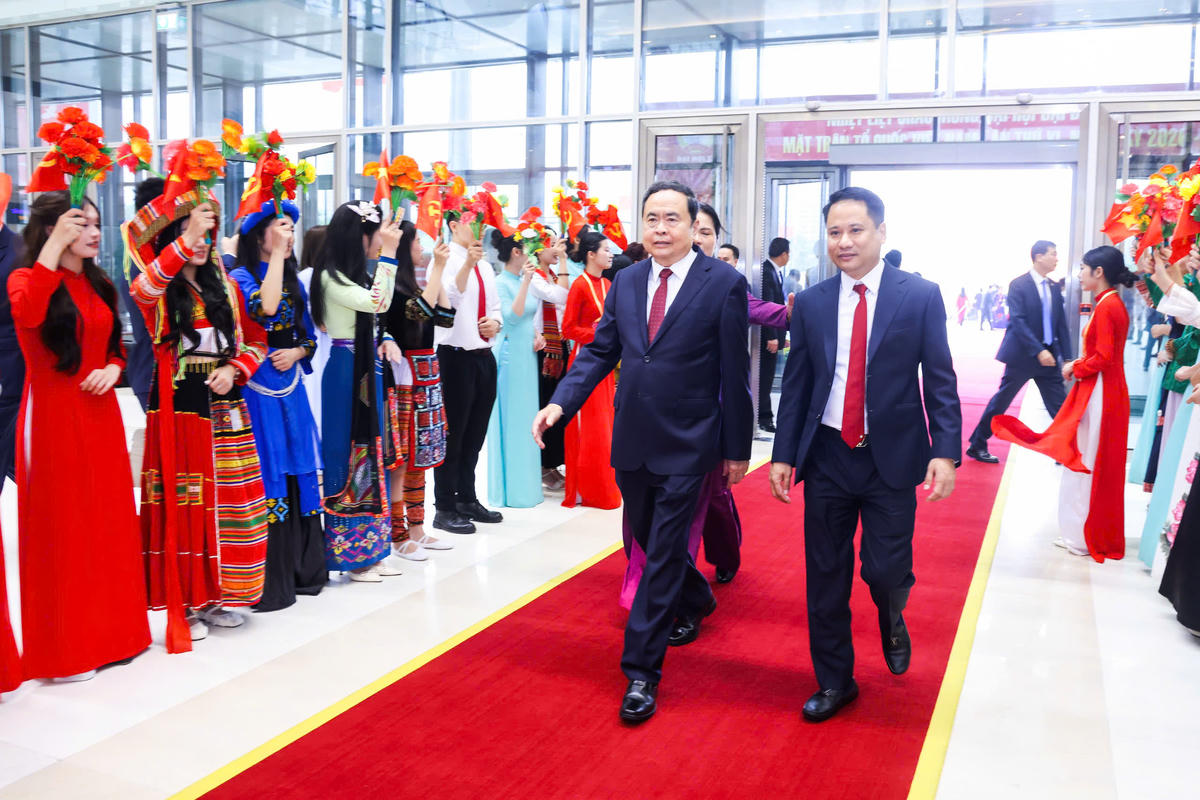 Chủ tịch Quốc hội Trần Thanh Mẫn dự phiên khai mạc Đại hội. Ảnh: Quang Vinh