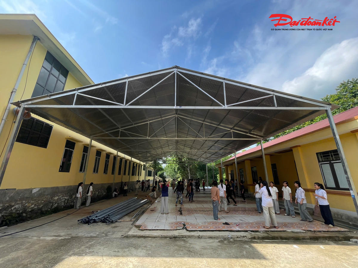 Khu vực thực hiện dự án Nhà đa năng Trường phổng thông Bán trú THCS Yên Thắng. Ảnh: MrT