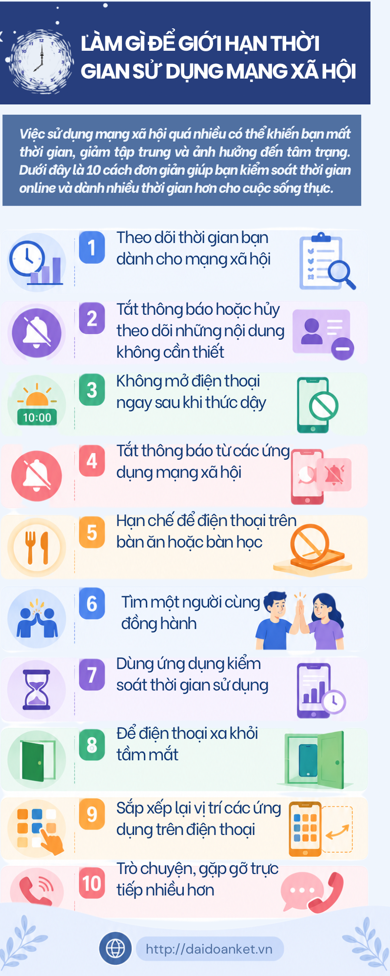 Làm gì để giới hạn thời gian sử dụng mạng xã hội