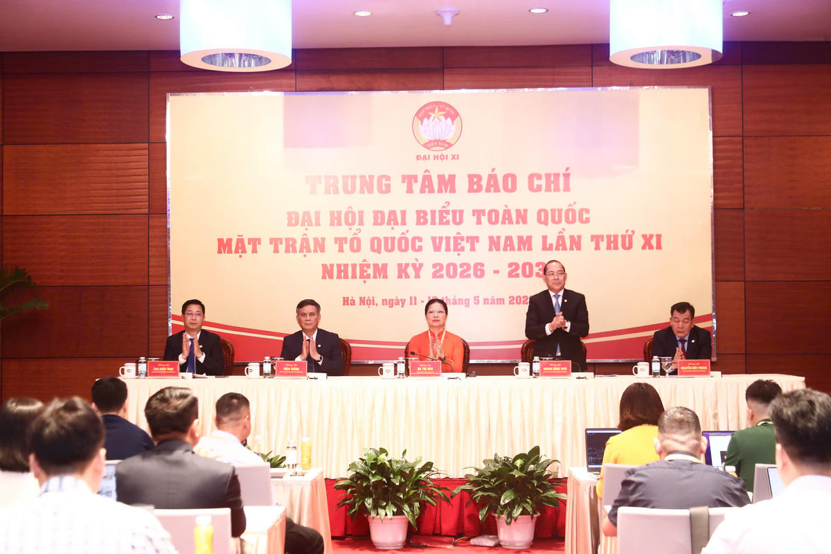 Họp báo thông tin về kết quả Đại hội đại biểu toàn quốc MTTQ Việt Nam lần thứ XI, nhiệm kỳ 2026 - 2031. Ảnh: Lê Khánh.