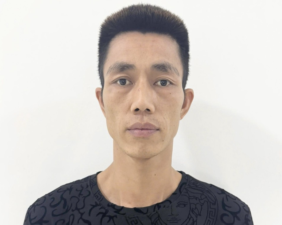 Đối tượng Nguyễn Văn Chung tại cơ quan công an.