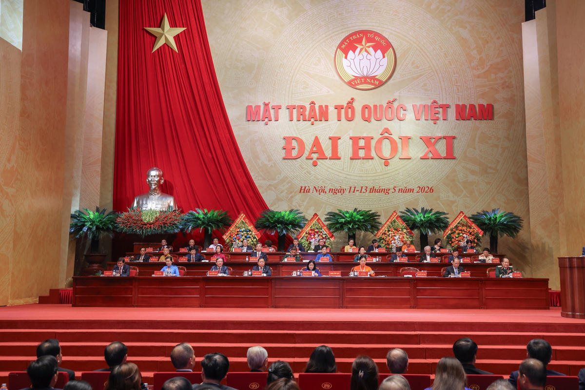Đoàn Chủ tịch điều hành Đại hội. Ảnh: Quang Vinh