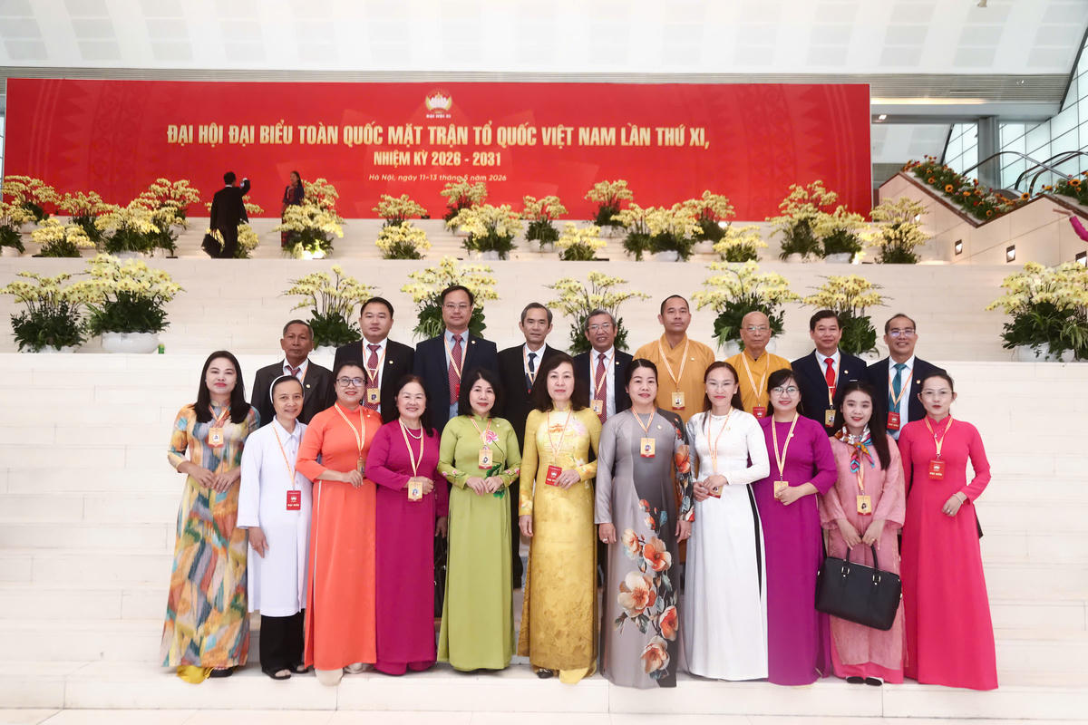 Đoàn đại biểu Ủy ban MTTQ Việt Nam thành phố Đồng Nai tại Đại hội đại biểu toàn quốc MTTQ Việt Nam lần thứ XI, nhiệm kỳ 2026-2031. Ảnh: Lê Khánh