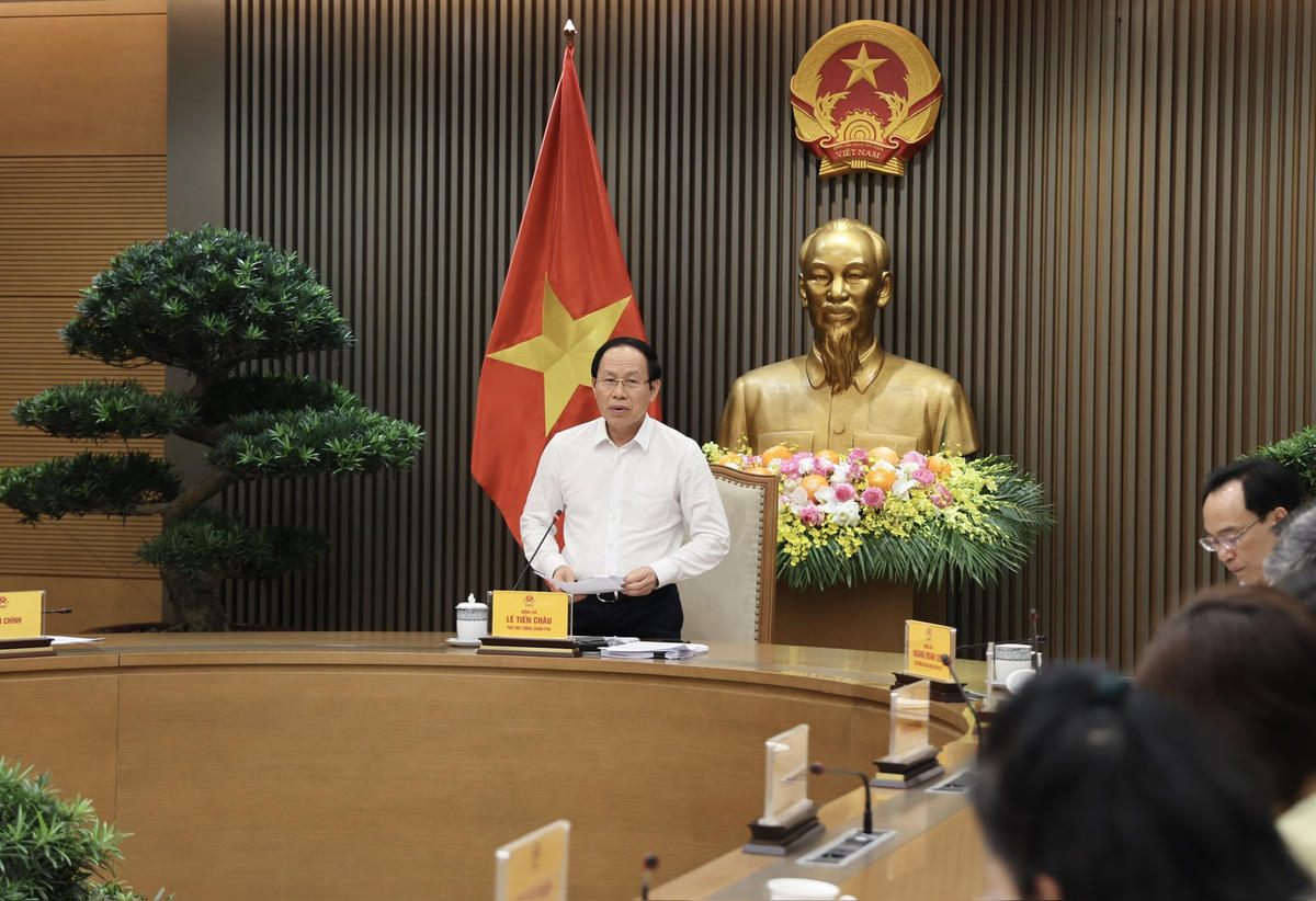Phó Thủ tướng Lê Tiến Châu phát biểu&nbsp;- Ảnh: VGP/Thu Sa