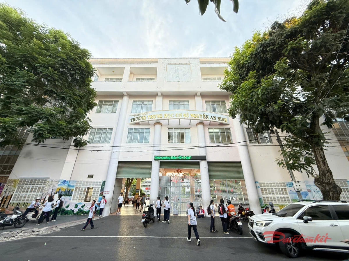 Trường THCS Nguyễn An Ninh (phường Tam Thắng, TP Hồ Chí Minh). Ảnh: M.C