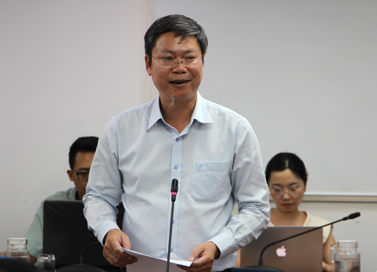 Ông Trần Minh Hoá – Phó Trưởng Phòng Quản lý năng lượng, Sở Công thương TP Hồ Chí Minh thông tin cho báo chí chiều 14/5. Ảnh: Q.Đ.