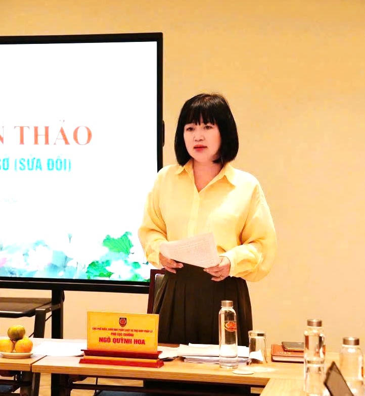 Phó Cục trưởng Cục Phổ biến, giáo dục pháp luật và Trợ giúp pháp lý Ngô Quỳnh Hoa.
