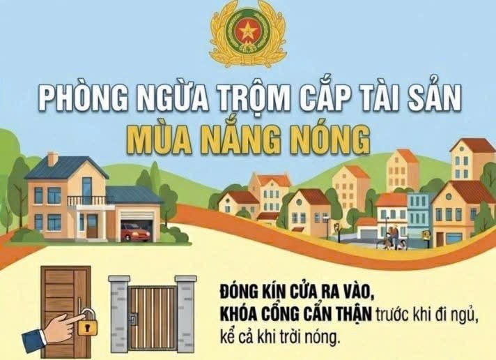 Công an tỉnh Ninh Bình cảnh báo tội phạm trộm cắp tài sản mùa nắng nóng