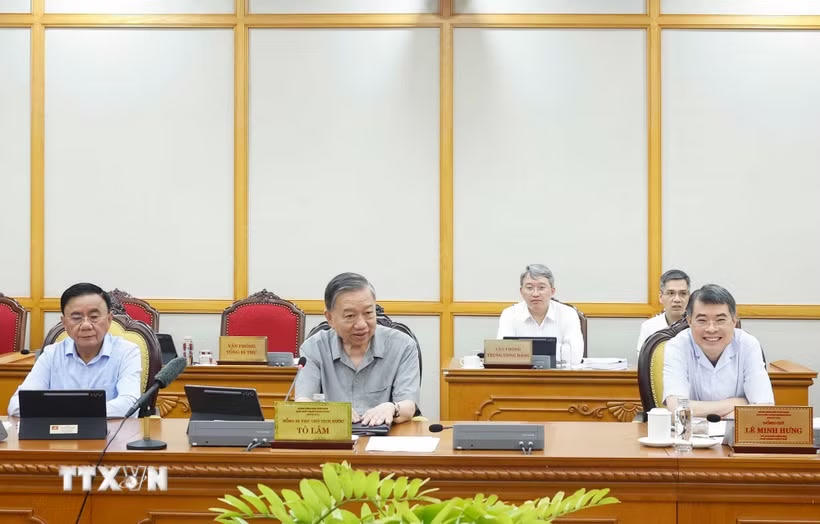 Tổng Bí thư, Chủ tịch nước Tô Lâm phát biểu chỉ đạo. (Ảnh: Thống Nhất/TTXVN).
