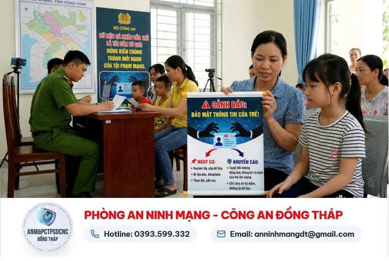 Cảnh báo bảo mật thông tin của trẻ. Ảnh: CAĐT