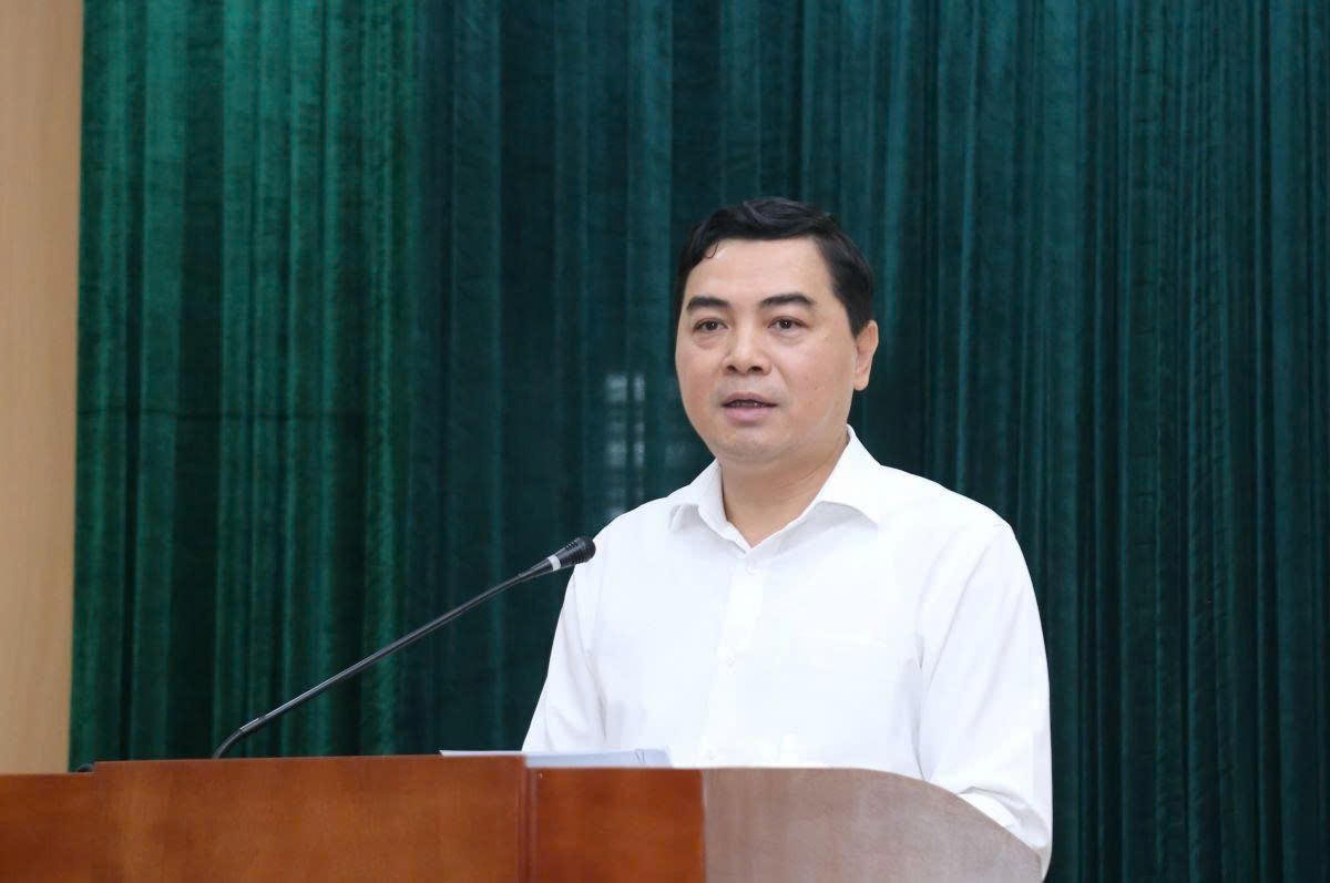 Ông Nguyễn Hoài Anh, Chủ tịch UBND tỉnh Thanh Hóa phát biểu kết luận tại hội nghị. Ảnh: Nguyễn Chung.
