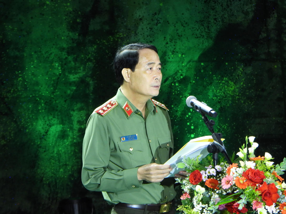 Thứ trưởng Bộ Công an Lê Quốc Hùng phát biểu tại chương trình.