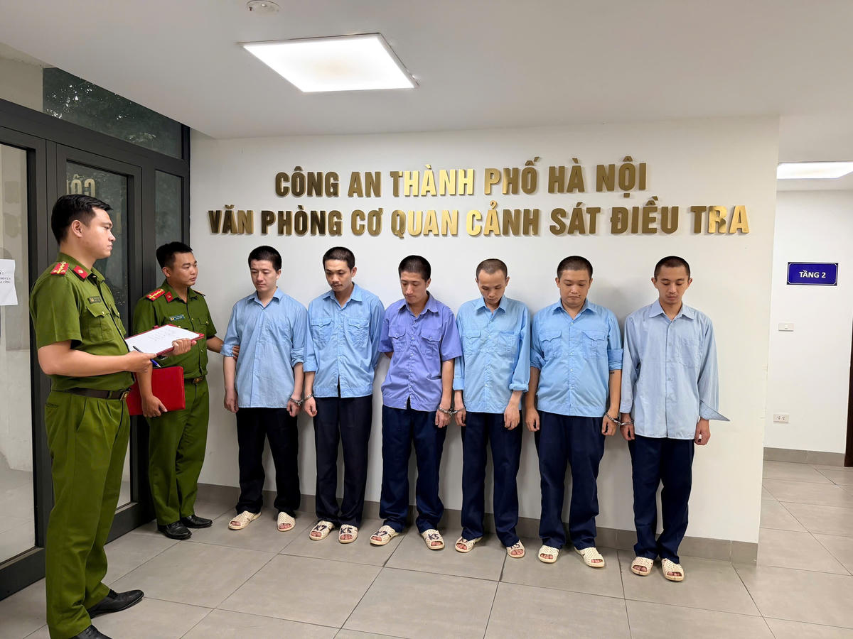Các đối tượng bị bắt giữ.
