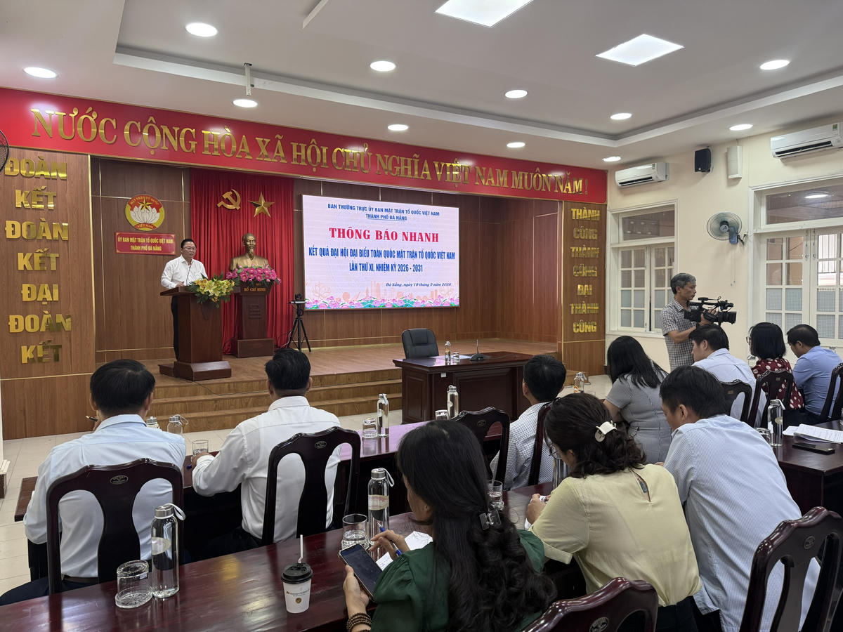Ủy ban Mặt trận Tổ quốc Việt Nam TP Đà Nẵng tổ chức thông báo kết quả đại hội. Ảnh: Nguyễn Tú.