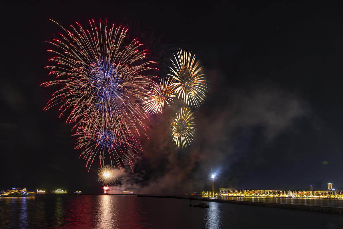Màn pháo hoa hàng đêm tại chợ đêm VUI-Fest trở thành điểm nhấn quan trọng cho du lịch Hạ Long dịp hè này.