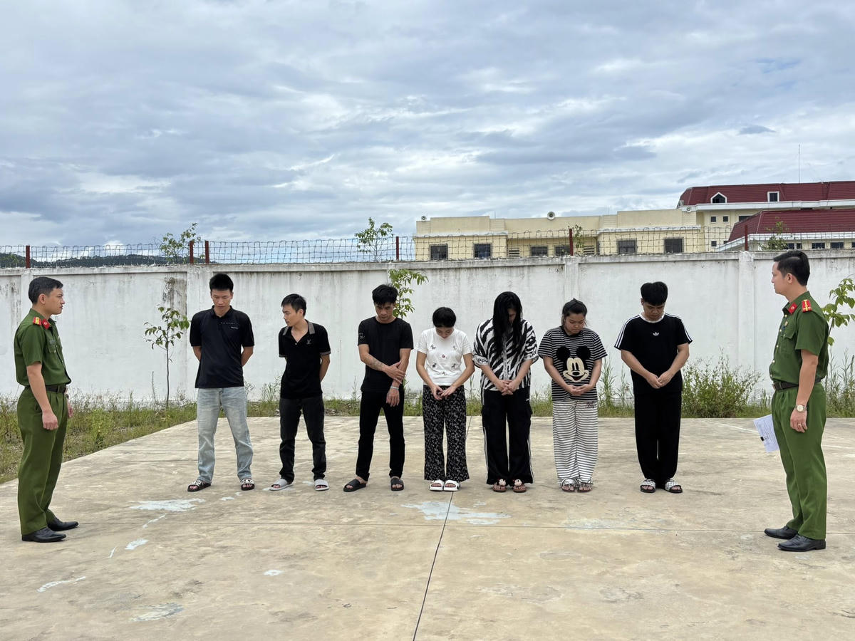 7 đối tượng bị khởi tố. Ảnh: CAHT.