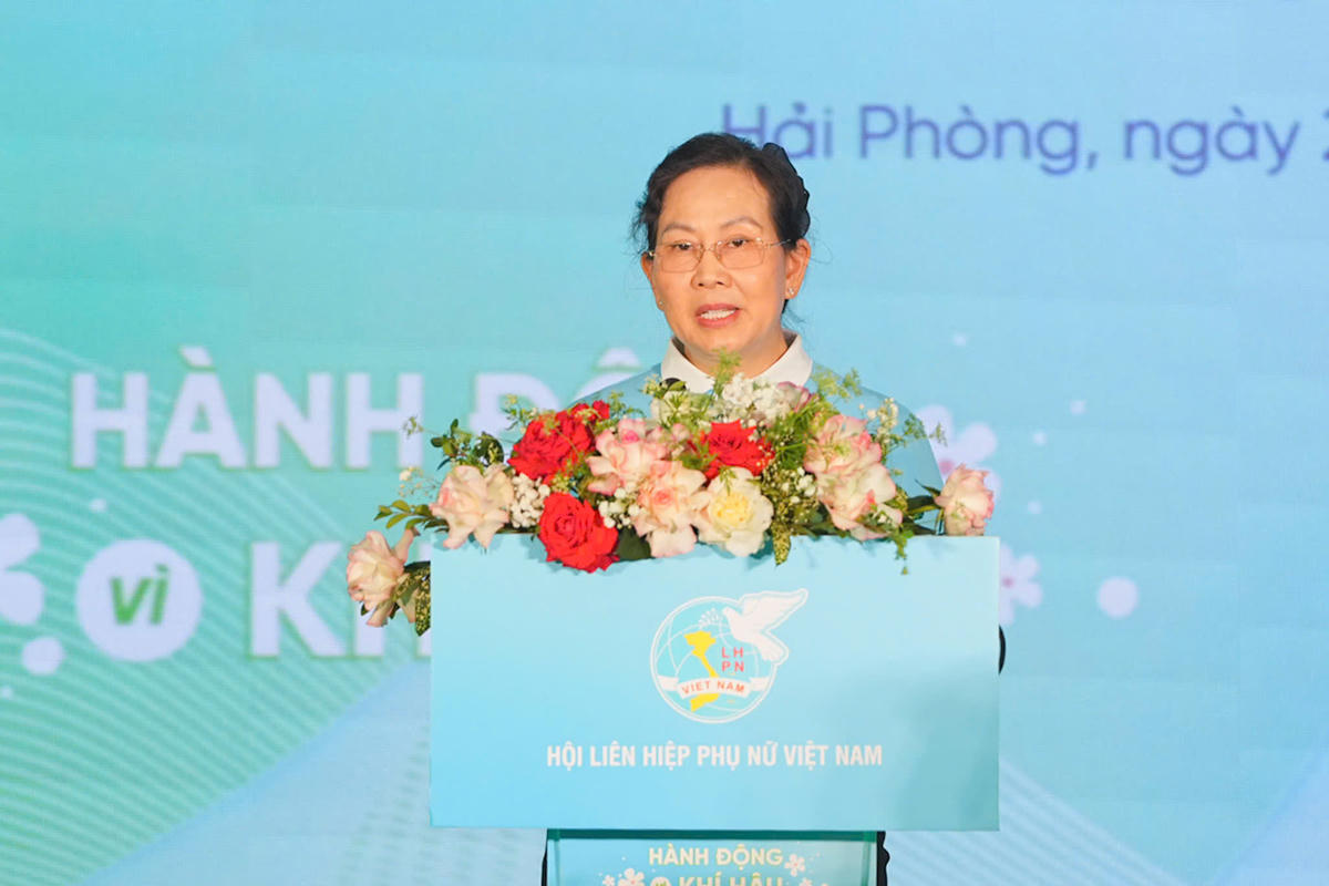 Chủ tịch Hội LHPN Việt Nam Lê Thị Thủy phát biểu khai mạc. Ảnh: ĐT.&nbsp;