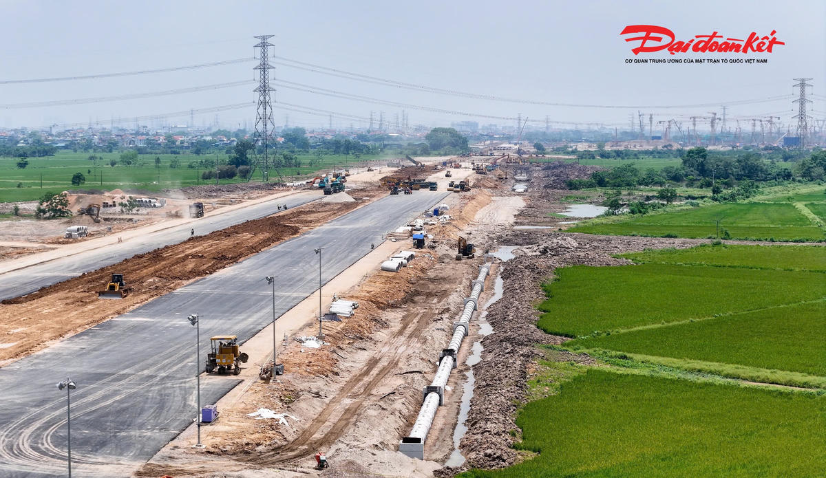 Hà Nội: Đại lộ rộng 120m dần thành hình, kết nối sân vận động 135.000 chỗ lớn nhất thế giới