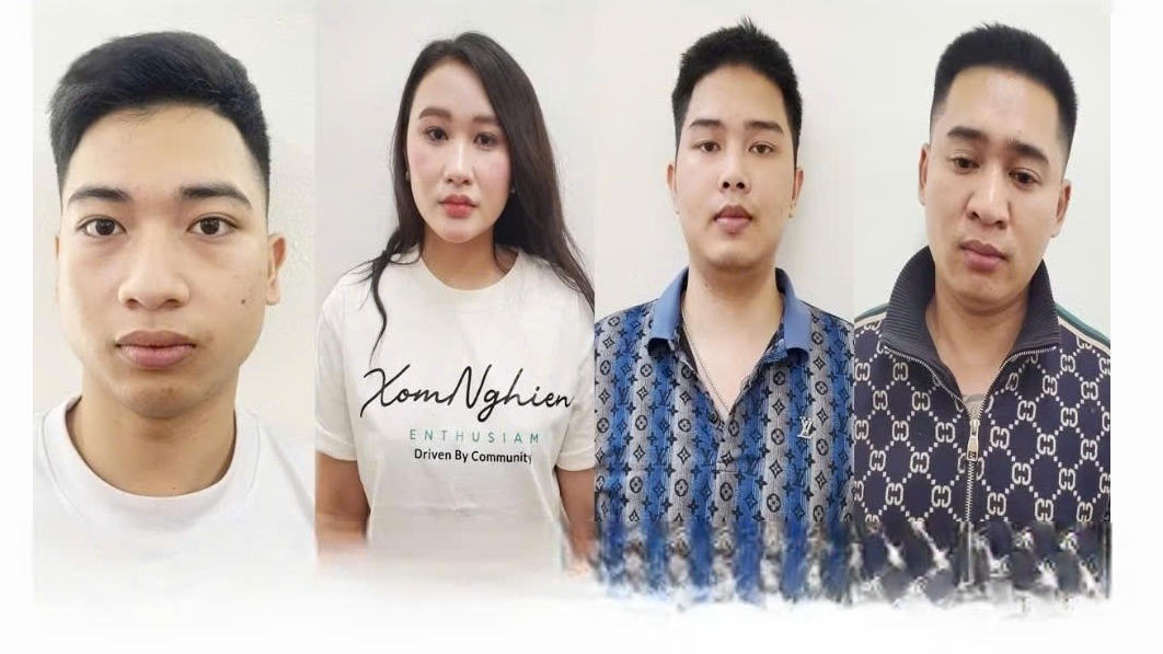 Nhóm đối tượng bị tạm giữ hình sự.