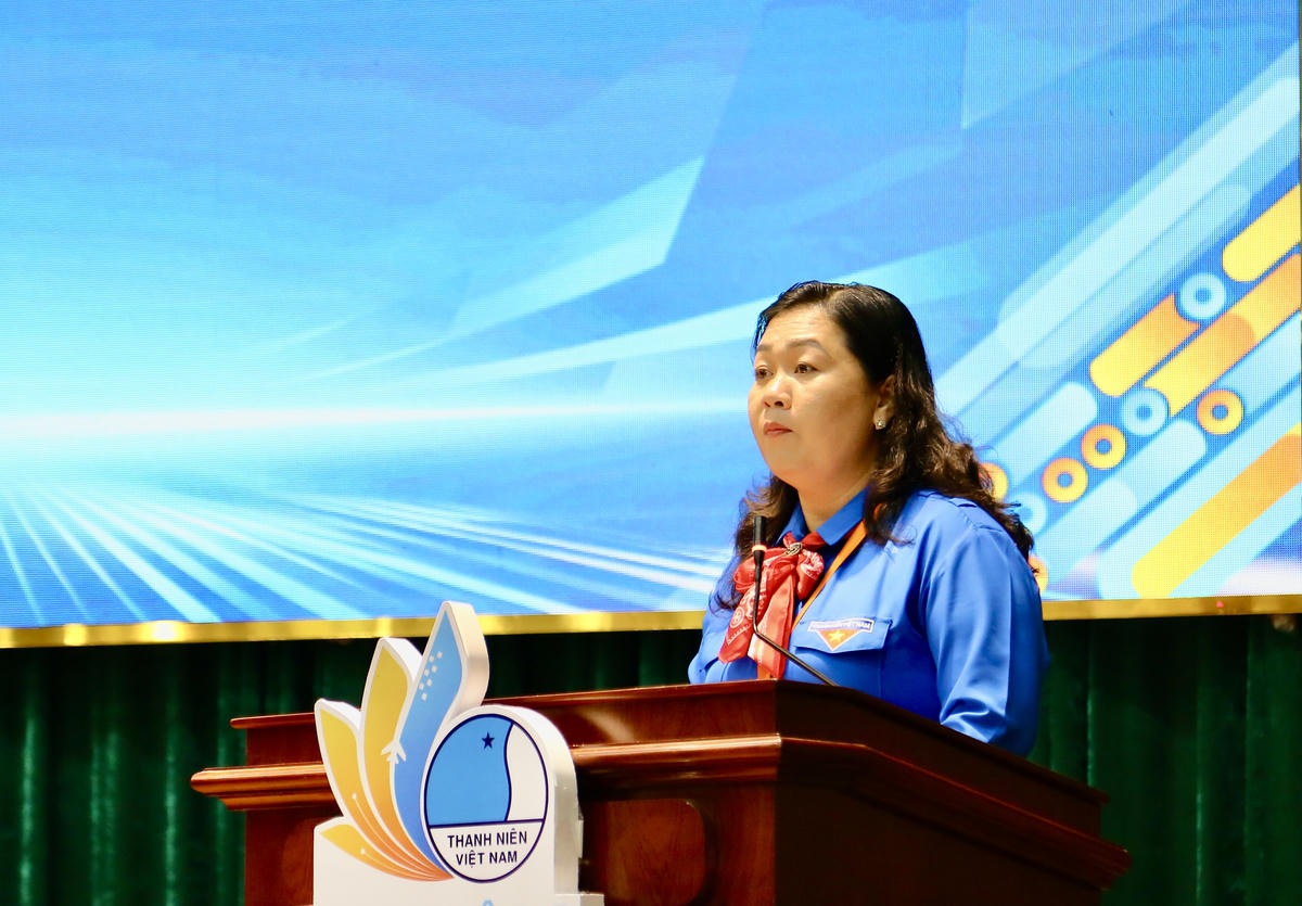 Bà Thị Phương Hồng giữ chức Chủ tịch Hội Liên hiệp Thanh niên Việt Nam tỉnh An Giang khóa I. Ảnh: Thanh Tiến