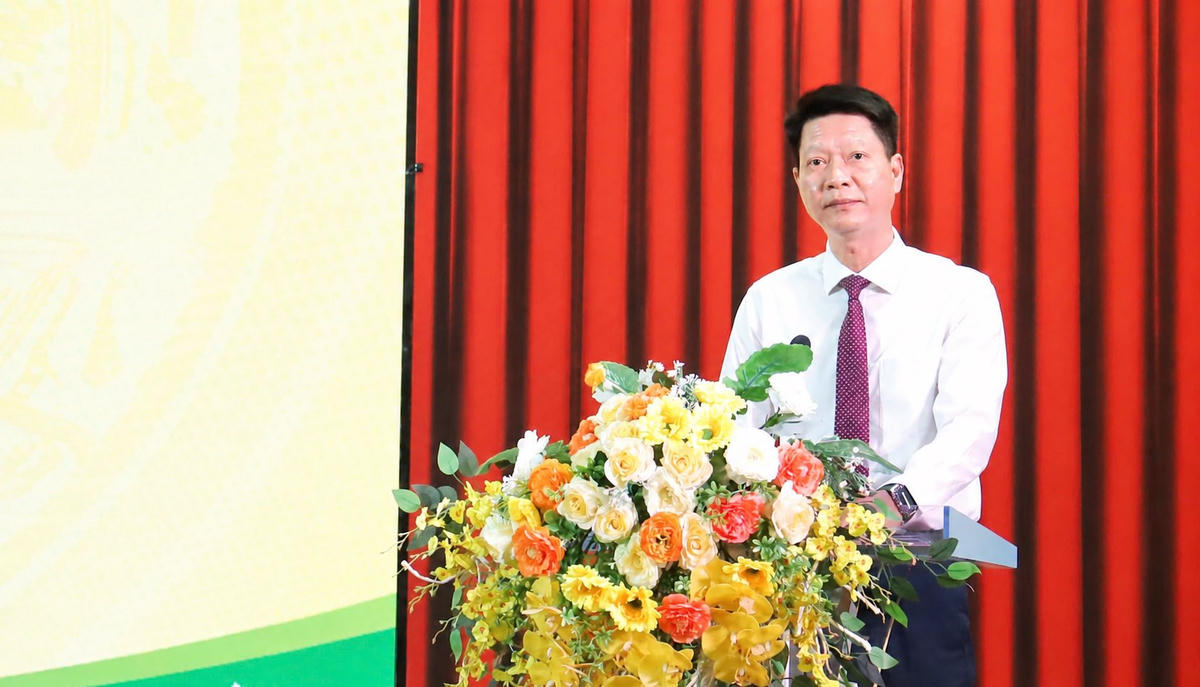 Ông Nguyễn Thế Phước - Phó Bí thư Tỉnh ủy, Chủ tịch Ủy ban MTTQ Việt Nam tỉnh Lào Cai phát biểu nhận nhiệm vụ. MTLC.