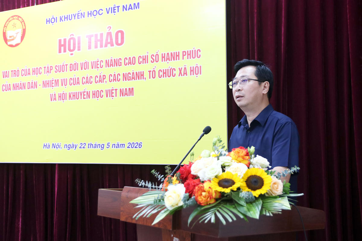 Phó Chủ tịch UBTƯ MTTQ Việt Nam Cao Xuân Thạo&nbsp;phát biểu tại Hội thảo.