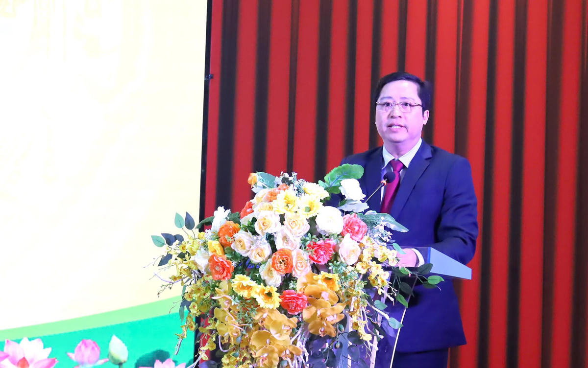 Bí thư Tỉnh ủy Lào Cai Dương Quốc Huy phát biểu chỉ đạo tại hội nghị. MTLC.