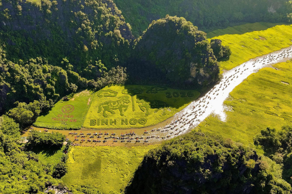 Lễ hội sắc vàng Tam Cốc - Tràng An 2026 là một trong những hoạt động đặc sắc thuộc Tuần du lịch Ninh Bình 2026. Ảnh: Đình Minh