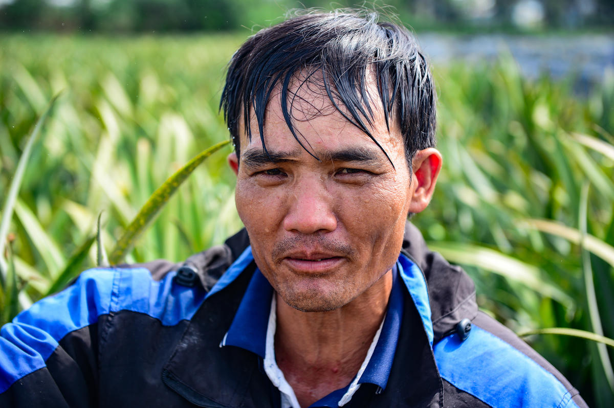 'Với mỗi tấn dứa thu hoạch, chúng tôi được trả công từ 500.000-700.000 đồng. Trung bình mỗi ngày, tổ của tôi thu hoạch được 20 - 30 tấn dứa, chia ra, mỗi tổ viên có thể kiếm được cả triệu đồng', anh Tướng nói. Ảnh: Đình Minh
