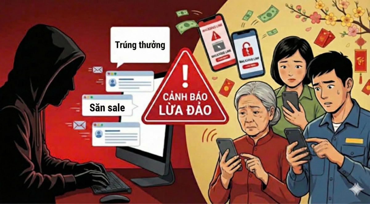 Ảnh minh hoạ lừa đảo trúng thưởng của cơ quan công an.