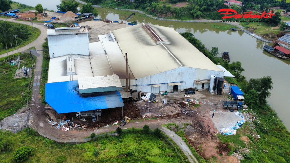 Nhà máy chế biến giấy bị phản ánh gây ô nhiễm môi trường.