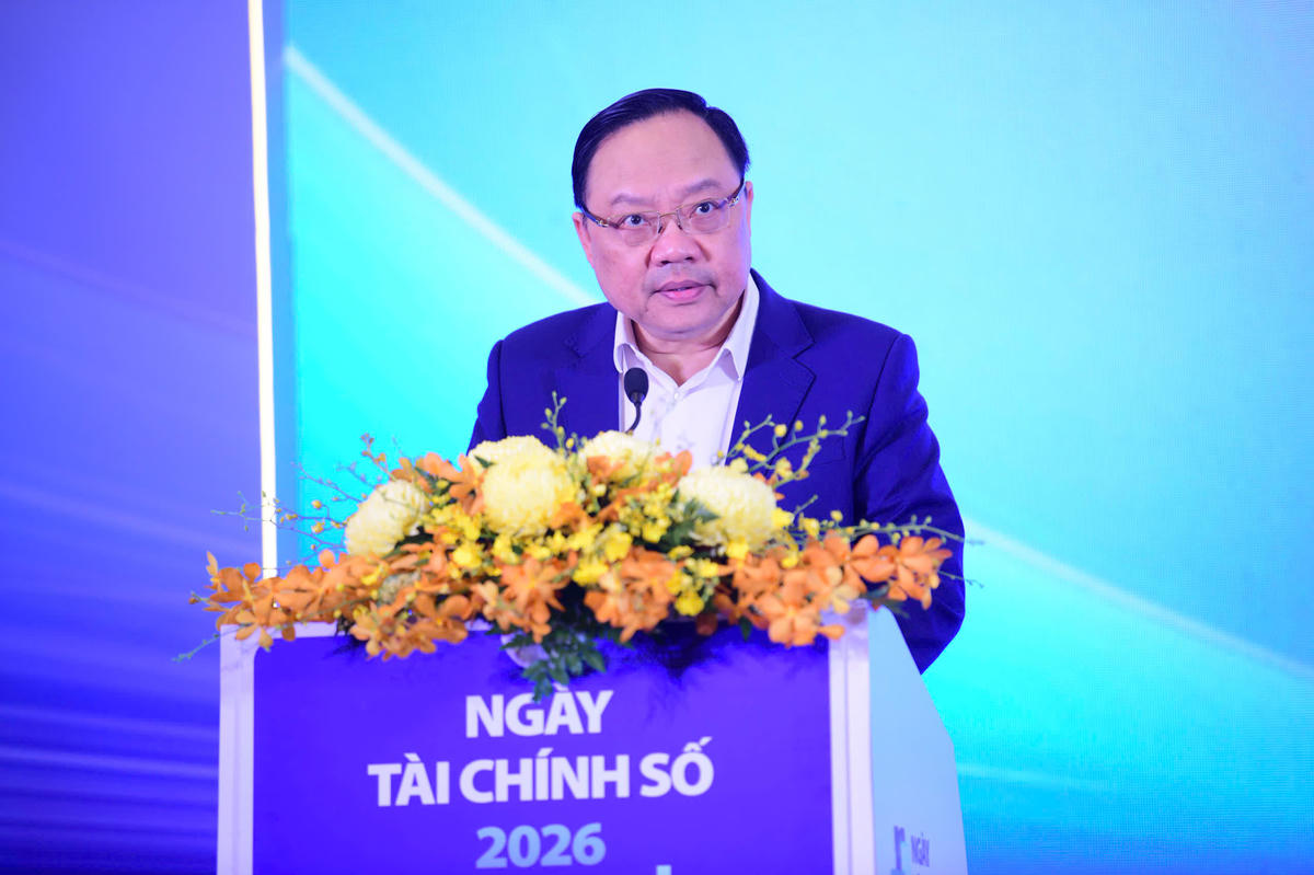 Ông Phạm Anh Tuấn – Vụ trưởng Vụ Thanh toán Ngân hàng Nhà nước nói về thanh toán không tiền mặt hiện nay. Ảnh: Q.Đ