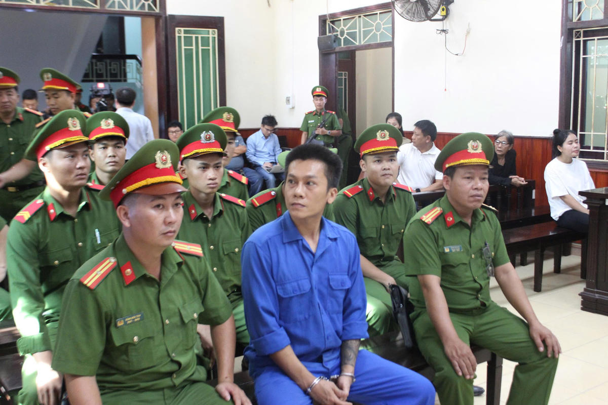 Bị cáo Phạm Anh Tài, còn gọi Tài "đen", tại TAND tỉnh Gia Lai. Ảnh: ĐS.