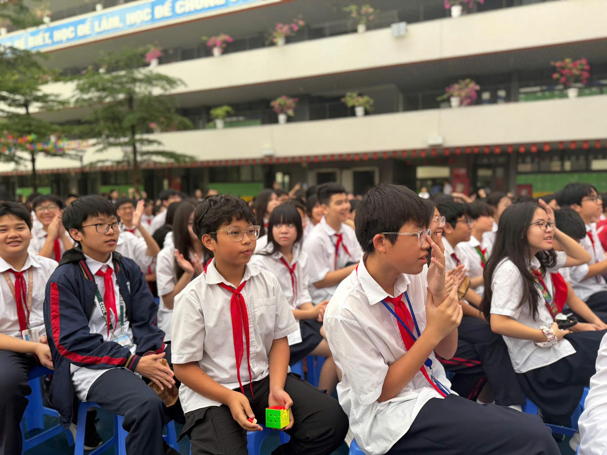 Học sinh Trường THCS Trần Duy Hưng (Hà Nội). Ảnh minh hoạ