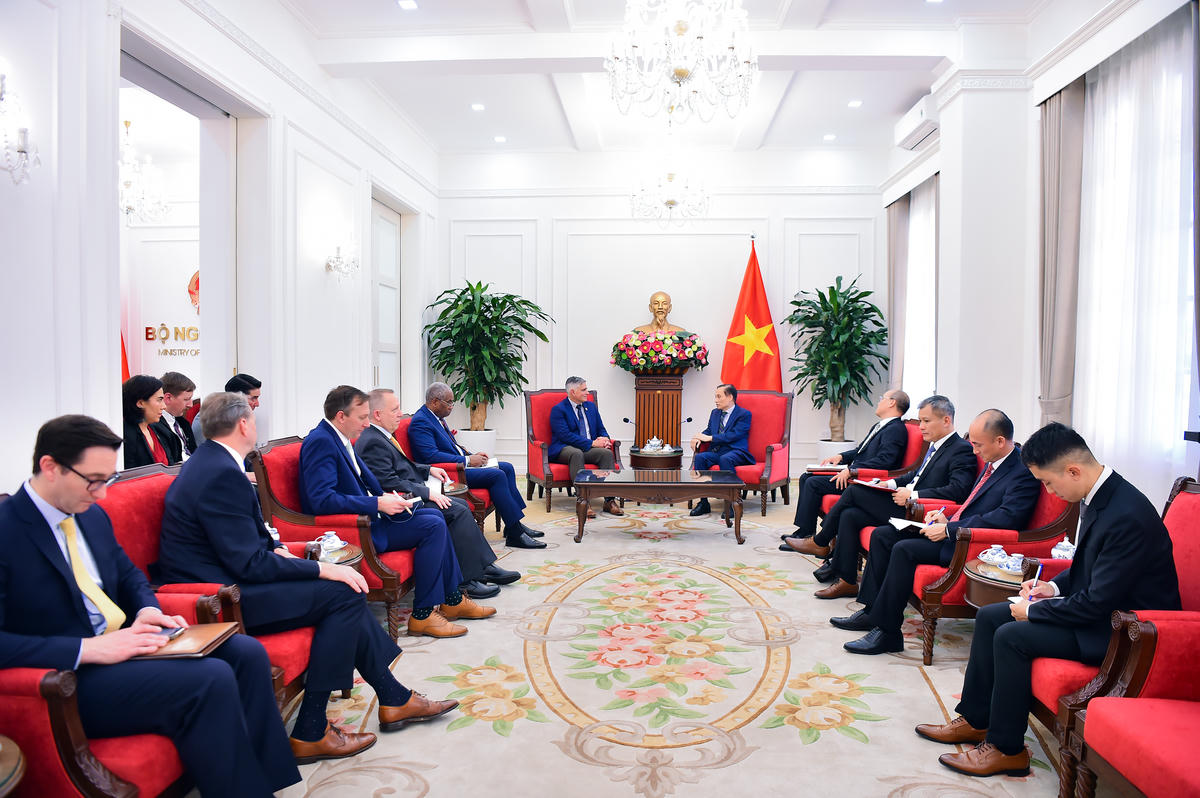 Quang cảnh buổi tiếp. Ảnh: BNG