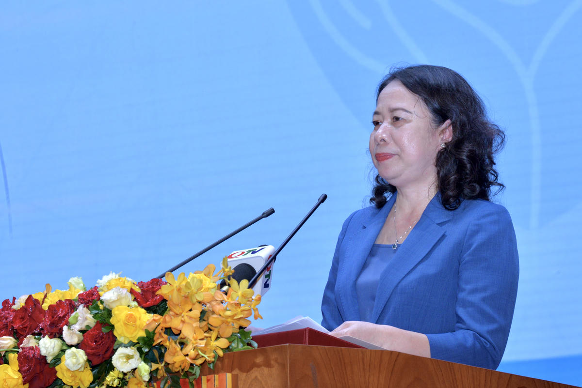 Bí thư Trung ương Đảng, Phó Chủ tịch nước&nbsp;Võ Thị Ánh Xuân phát biểu chỉ đạo tại sự kiện.